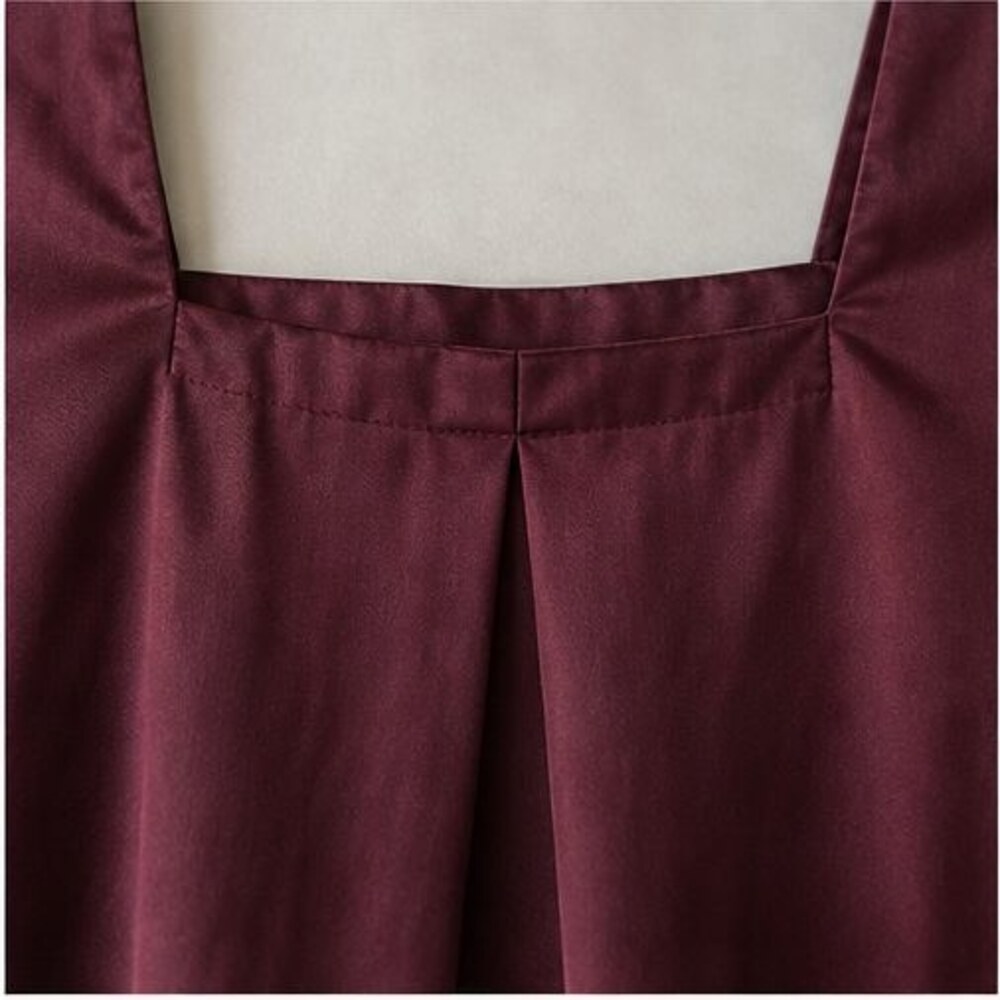 Burgundy Peplum Top - Picture 4 of 6